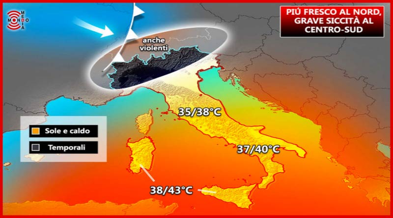 temporali al nord