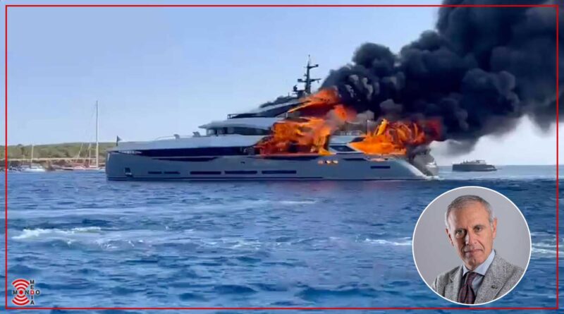 yacht in fiamme paolo scudieri